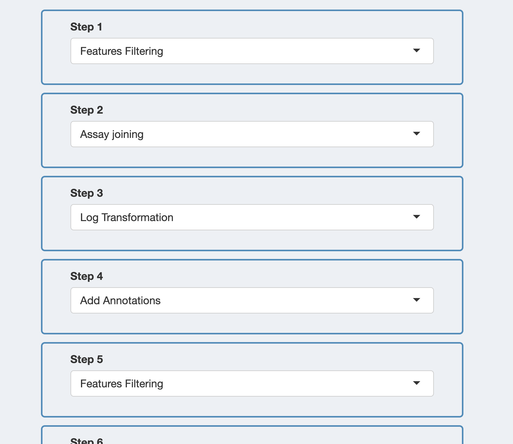 Figure 2. The preprocessing workflow upon configuration