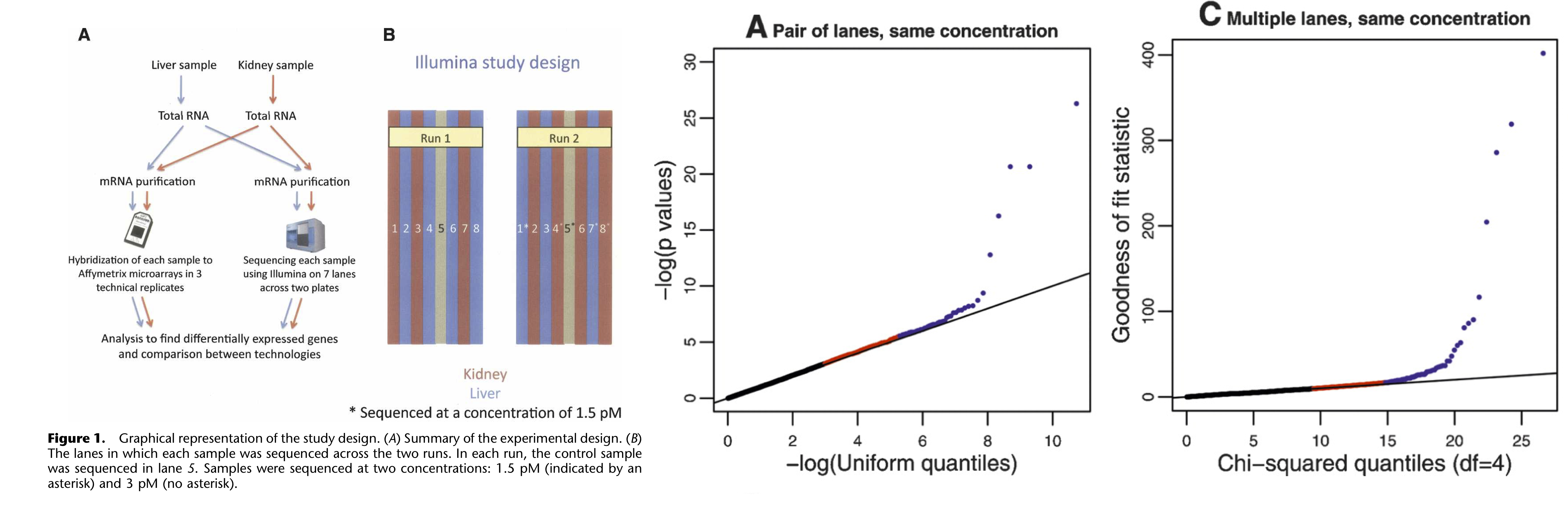 Figure: Technical replication in RNA-seq. Figures from Marioni et al. (2008).