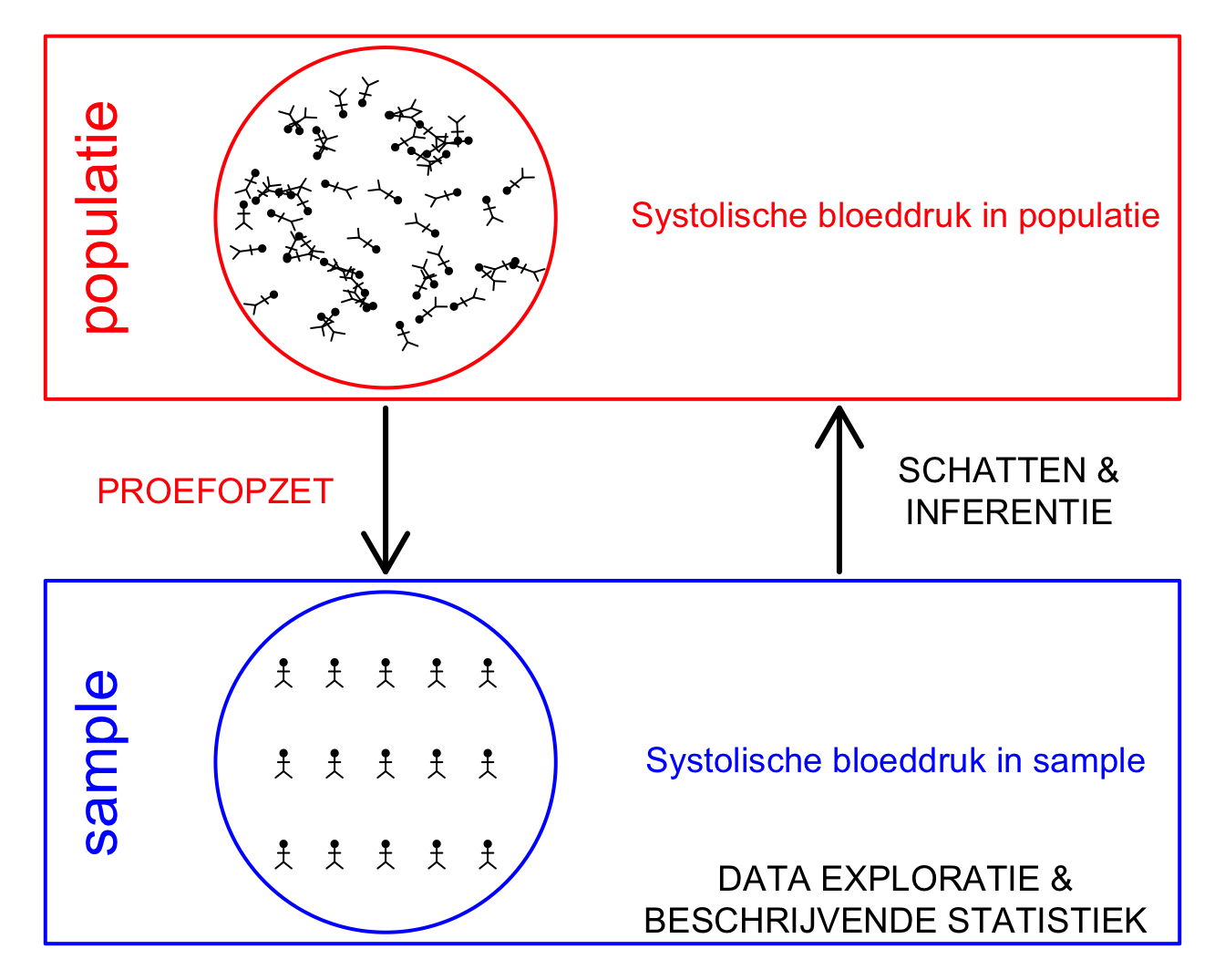 Verschillende stappen in een studie. In dit hoofdstuk ligt de focus op proefopzet.